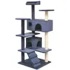 Image de vidaXL Arbre à chat avec griffoirs en sisal 125 cm Bleu foncé