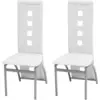 Image de vidaXL Chaises à manger lot de 2 blanc similicuir