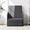 Image de vidaXL Fauteuil convertible gris foncé tissu