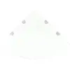 Image de vidaXL Étagère de coin et supports chromés Verre transparent 45x45 cm