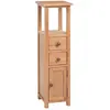 Image de vidaXL Étagère d’angle 26x26x94 cm Bois de chêne massif