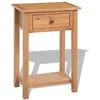 Image de vidaXL Table Console Marron Rangement Salon Table Appoint Bois de Chêne Massif