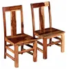 Image de vidaXL 2X Bois Massif de Sesham Chaises de Salle à Manger Chaises à Dîner Sièges de Cuisine Repas Meubles de Cuisine Maison Intérieur