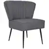 Image de vidaXL Chaise de cocktail gris foncé tissu