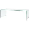 Image de vidaXL Table Basse Table de Salon 98x45x30 cm Verre Trempé Transparent Maison