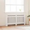 Image de vidaXL Cache-radiateur Blanc MDF 172 cm