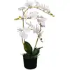 Image de vidaXL Plante artificielle avec pot Orchidée 65 cm Blanc
