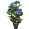 Image de vidaXL Plante hortensia artificielle avec pot 60 cm Bleu
