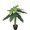 Image de vidaXL Plante artificielle avec pot Lis Calla 85 cm Blanc