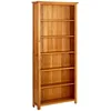 Image de vidaXL Bibliothèque à 6 étagères 80x22,5x180 cm Bois de chêne Massif