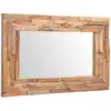 Image de vidaXL Miroir décoratif Teck 90x60 cm Rectangulaire