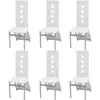 Image de vidaXL Chaises à manger lot de 6 blanc similicuir