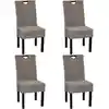 Image de vidaXL Chaises à manger lot de 4 rotin Kubu bois de manguier