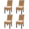 Image de vidaXL 4X Chaise Salle à Manger Rotin Kubu Bois de Manguier Chaise de Cuisine