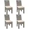 Image de vidaXL Chaises à manger lot de 4 rotin Kubu bois de manguier