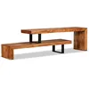 Image de vidaX Meuble TV Buffet Armoire Basse Centre de Divertissement Meuble de Salon Salle de Séjour Maison Intérieur Bois d'Acacia Massif