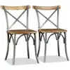 Image de vidaXL Chaises à manger lot de 2 bois solide de manguier