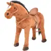 Image de vidaXL Jouet en peluche Cheval Marron