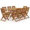 Image de vidaXL Ensemble à manger d'extérieur pliable 9pcs Bois d'acacia solide