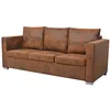 Image de vidaXL Canapé à 3 Places Sofa de Salon Canapé de Salle de Séjour Meuble de Salon Maison Intérieur 191x73x82 cm Cuir Daim Artificiel