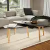 Image de vidaXL Ensemble de tables basses 2 pcs Bois de pin massif Noir