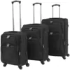 Image de vidaXL Ensemble de Valises Souples 3 pcs Bagage à Main Chariot Voyage Vacances