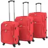 Image de vidaXL Jeu de valises souples 3 pcs Rouge