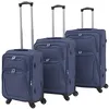 Image de Jeu de valises souples 3 pcs Bleu marine