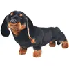 Image de vidaXL Jouet en peluche Chien de race Dachshund Noir XXL
