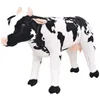 Image de vidaXL Jouet en Peluche Vache Chaise en Poupée Vache en Peluche éaliste Enfants Tout-Petits Gaçons Filles Noir et Blanc XXL 76x49 cm