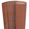 Image de vidaXL Clôture de Jardin Double Face Store de Véranda Panneau de Clôture Pare-Soleil Brise-Vent Parterre de Fleurs Potager PVC 90x300 cm Marron