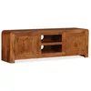 Image de vidaXL Meuble TV avec Finition en Sesham Armoire Basse Centre de Divertissement Salon Salle de Séjour Maison Intérieur 120x30x40 cm Bois Massif