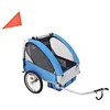 Image de vidaXL Remorque de vélo Gris et Bleu 30 kg