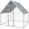 Image de vidaXL Cage extérieure pour poulets Acier galvanisé 2 x 2 x 1,92 m