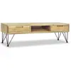 Image de vidaXL Meuble TV 120x35x35 cm Teck massif