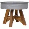 Image de vidaXL Table basse bois de récupération mélangé 60x45 cm argenté