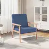 Image de vidaXL Fauteuil Bleu Tissu