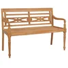 Image de vidaXL Teck Banc Mobilier Meuble Jardin Terrasse Patio Extérieur Parc Balcon