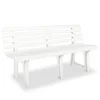 Image de Banc de jardin 145,5 cm Plastique Blanc