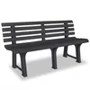Image de vidaXL Banc de Jardin Plastique Anthracite Patio Parc Banquette de Terrasse