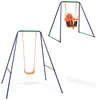 Image de vidaXL Balançoire simple 2-en-1 et balançoire pour tout-petits Orange