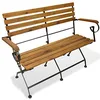 Image de vidaXL Banc Pliable de Jardin Banc d'Extérieur Banc d'Extérieur Meuble de Patio Terrasse Mobilier d'Extérieur 112 cm Bois d'Acacia Solide