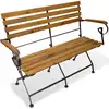 Image de vidaXL Banc pliable de jardin 112 cm Bois d'acacia solide