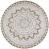 Image de vidaXL Tapis Jute Tressé Imprimé 150cm Rond Moquette Carpette à la Main Décor