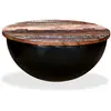 Image de vidaXL Table basse Bois de récupération massif Noir Forme de bol