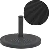 Image de vidaXL Socle de parasol Résine Rond Noir 14 kg