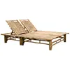 Image de vidaXL Chaise longue pour 2 personnes Bambou