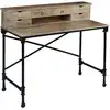 Image de vidaXL Bureau Bois de manguier massif et acier 110 x 50 x 96 cm