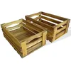 Image de vidaXL Caisse à Pommes 2 pcs Bois d Acacia Massif
