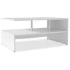 Image de vidaXL Table Basse Bois d'ingénierie 90x59x42 cm Blanc